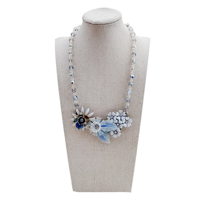 Winter Ice Queen Collage Necklace