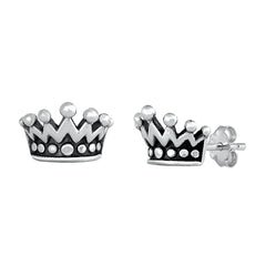 Crown stud earring