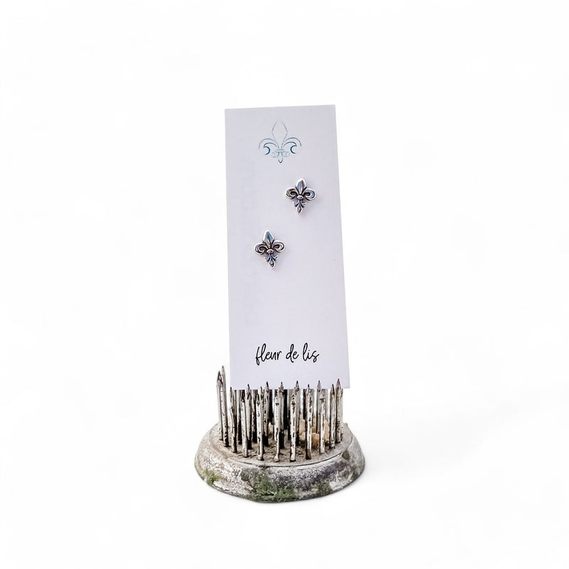 Fleur de lis stud earring