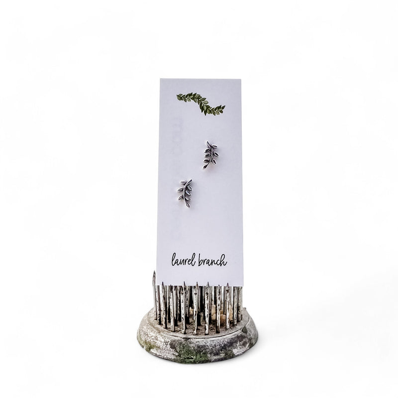 Laurel branch stud earring