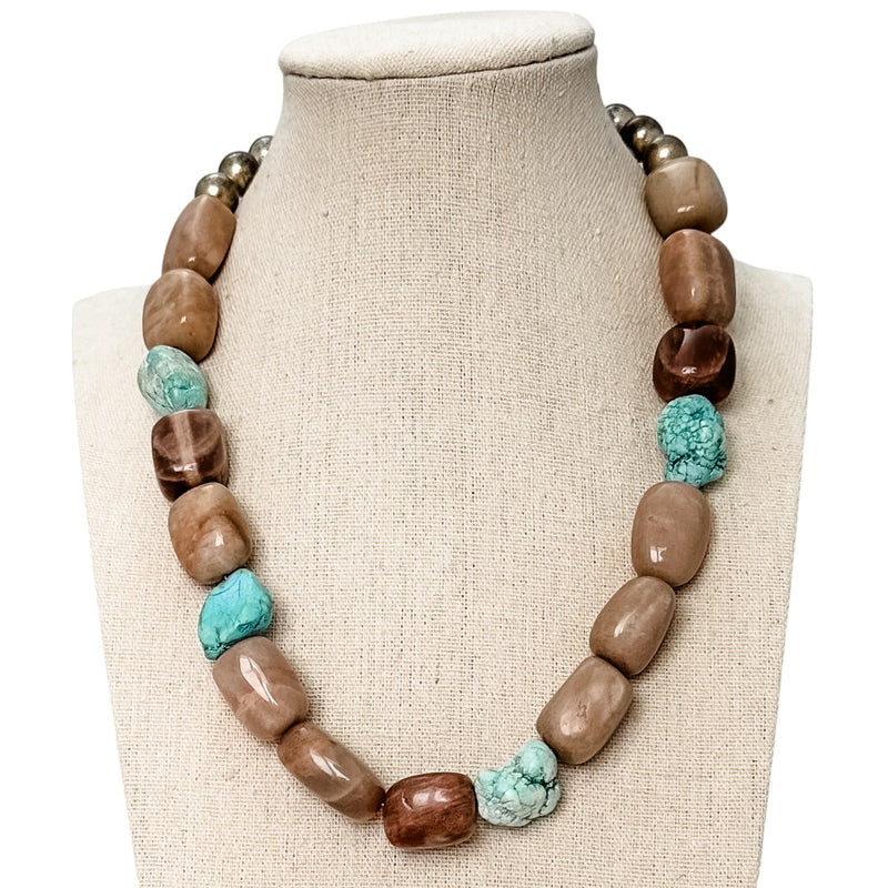 Agate & Turquoise Statement Necklace