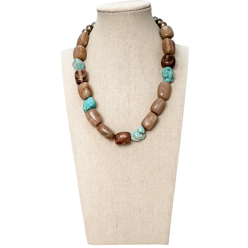 Agate & Turquoise Statement Necklace