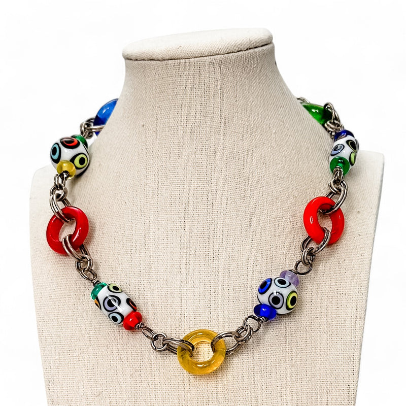 Vintage Artisan Glass Necklace