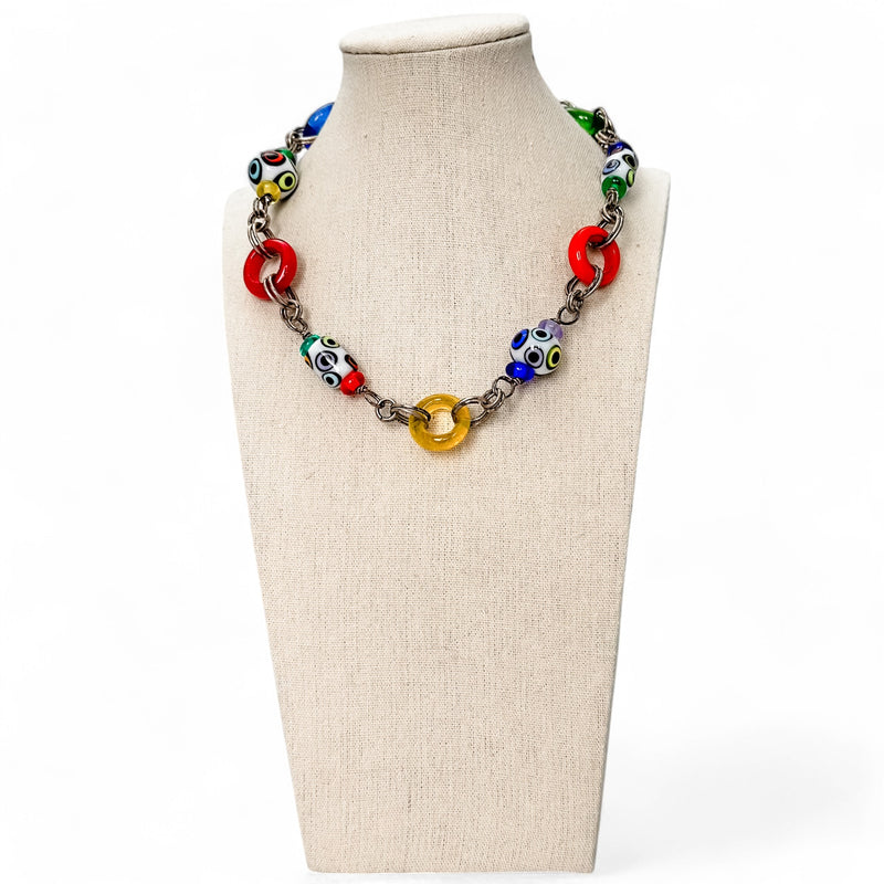 Vintage Artisan Glass Necklace