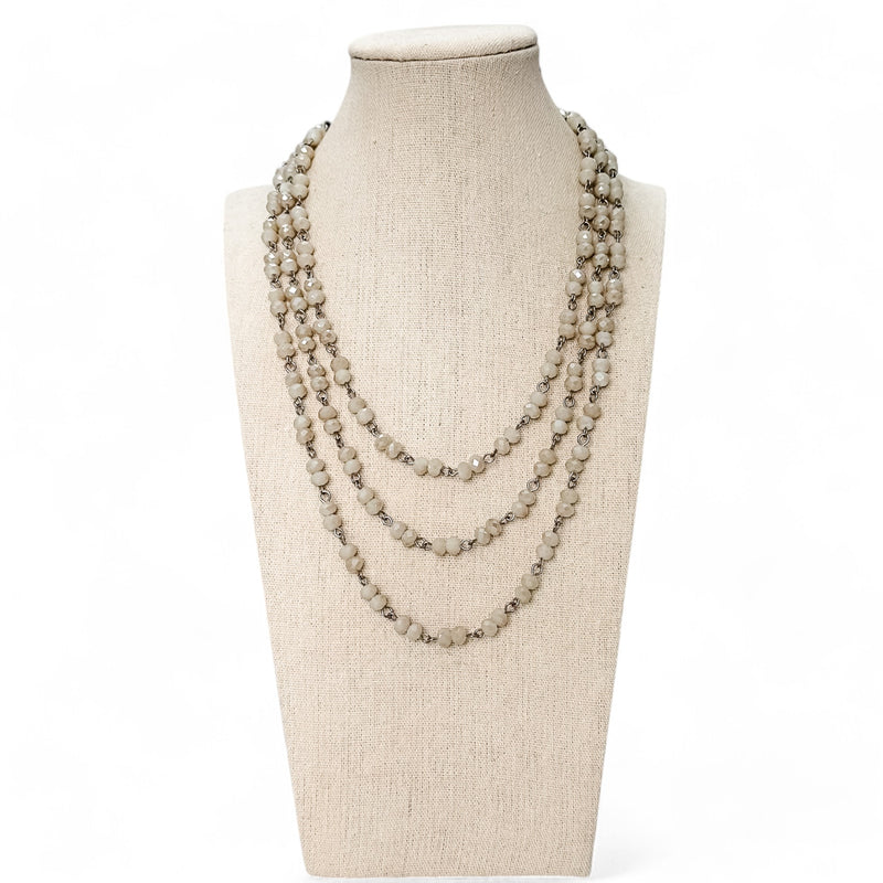 Beige Multi-Strand Necklace