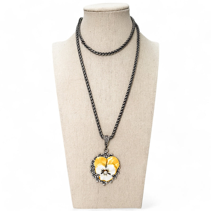 Long Pansy Pendant