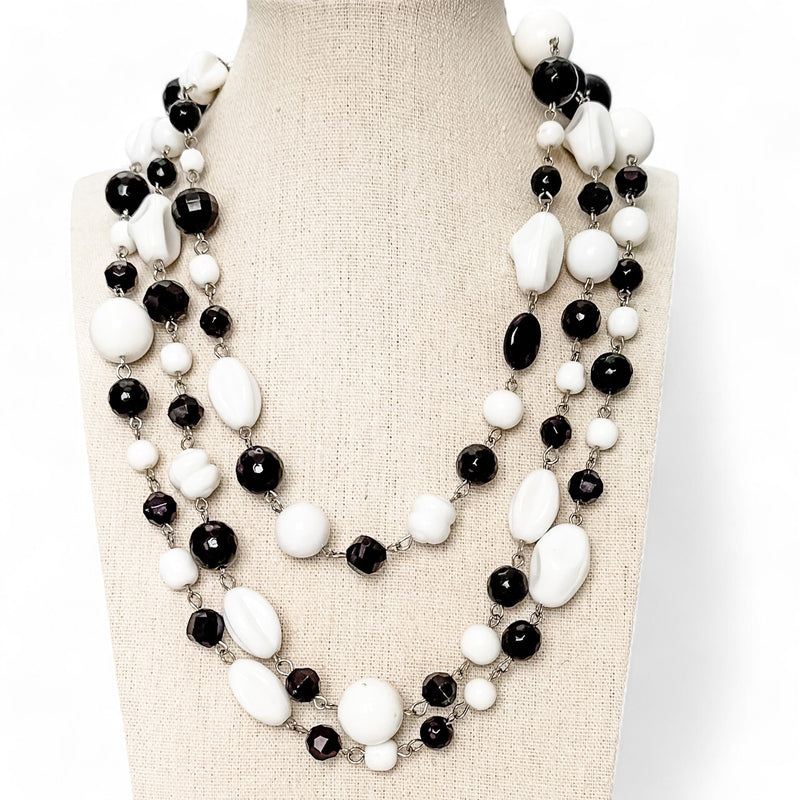 Black and White Multi Strand