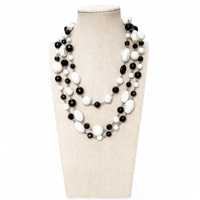 Black and White Multi Strand