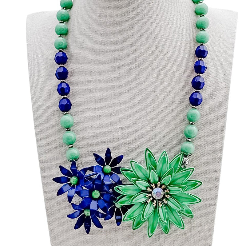 Preppy Daisy Collage Necklace