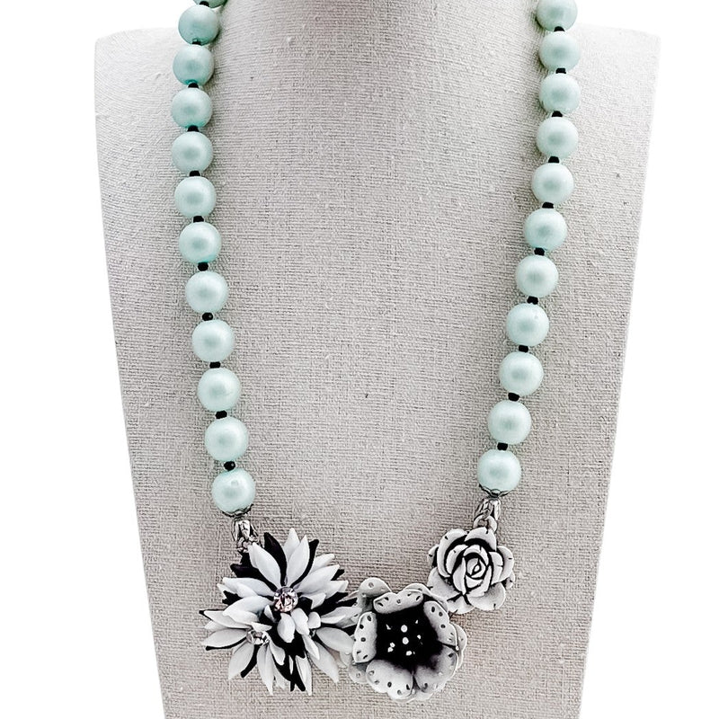 Thin Mint Collage Necklace