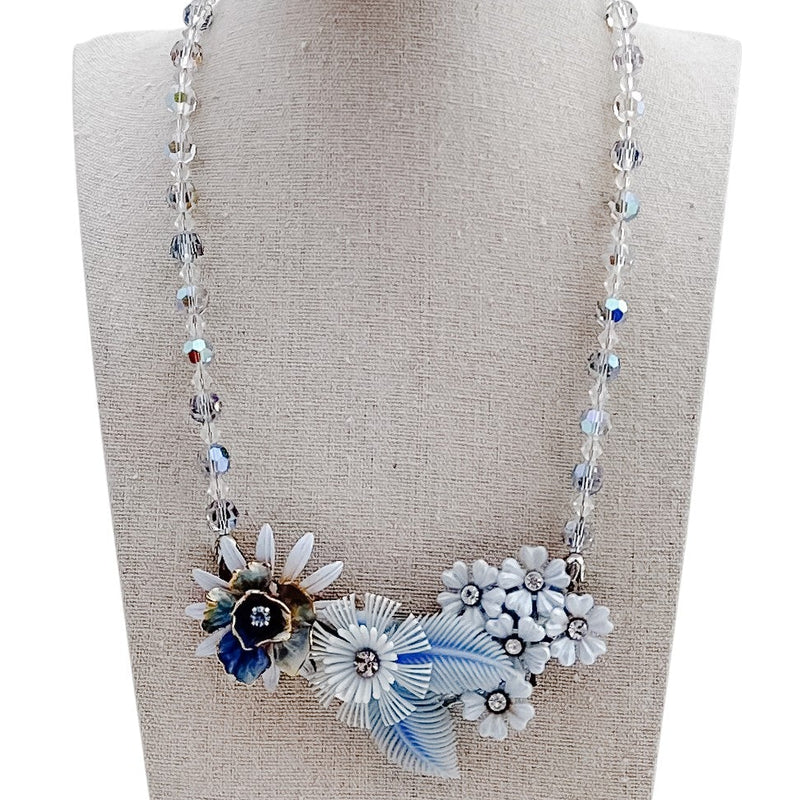 Winter Ice Queen Collage Necklace