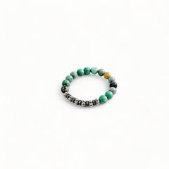 Amazonite and squash bead stretch bracelet
