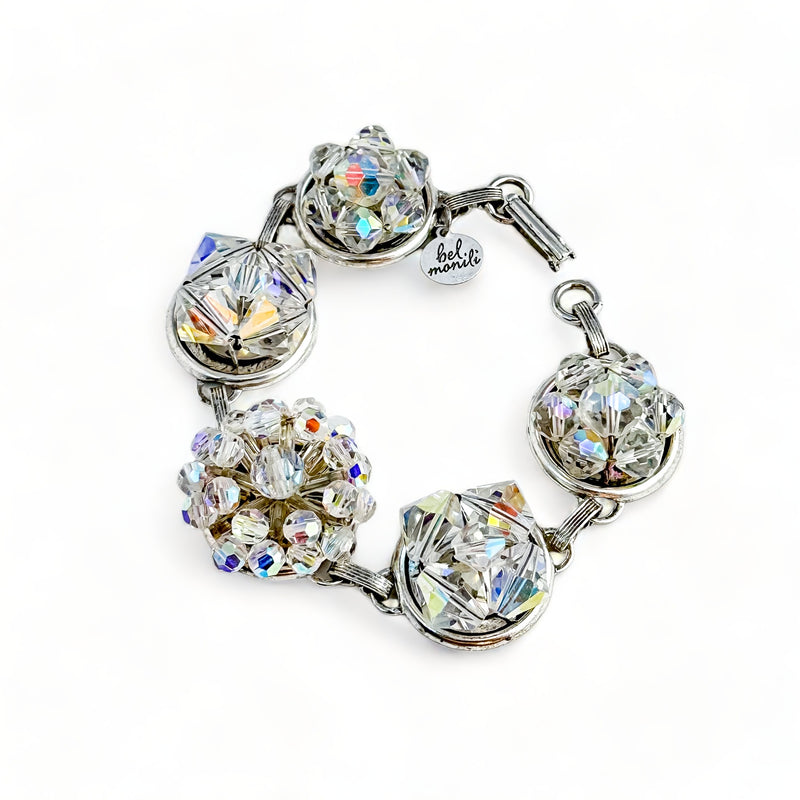 Vintage Aurora Borealis Cluster Bracelet