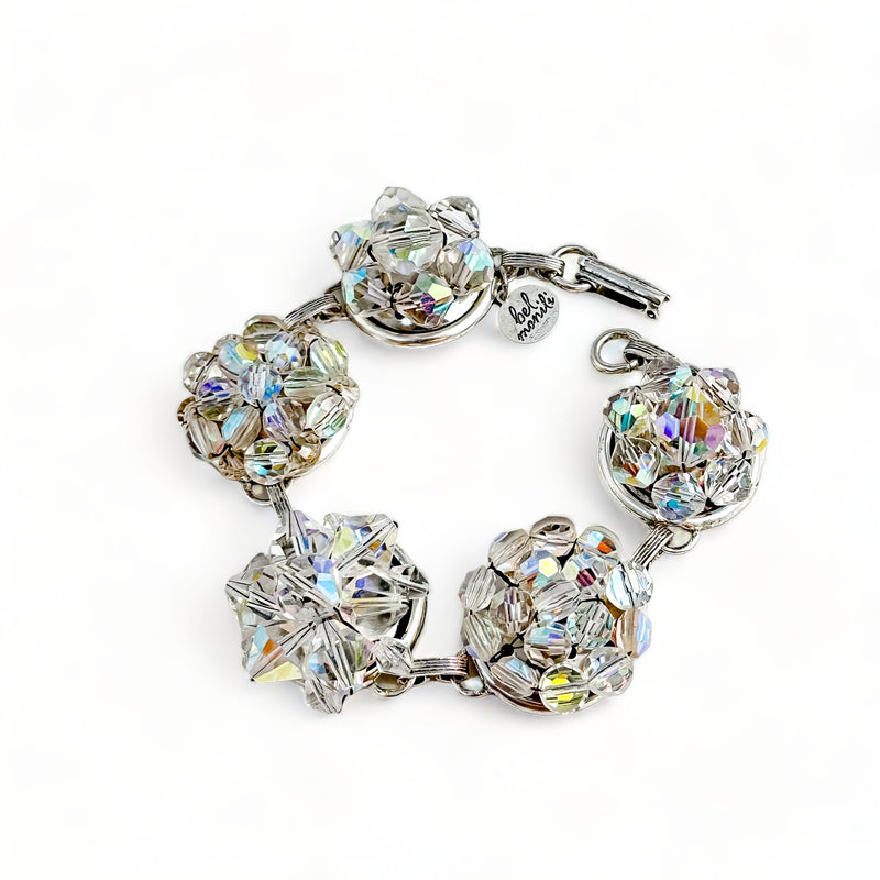 Vintage Crystal Cluster Bracelet