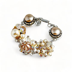 Vintage Pearl Cluster Bracelet