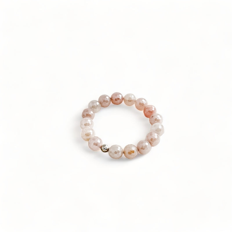 Rose quartz bead stretch bracelet