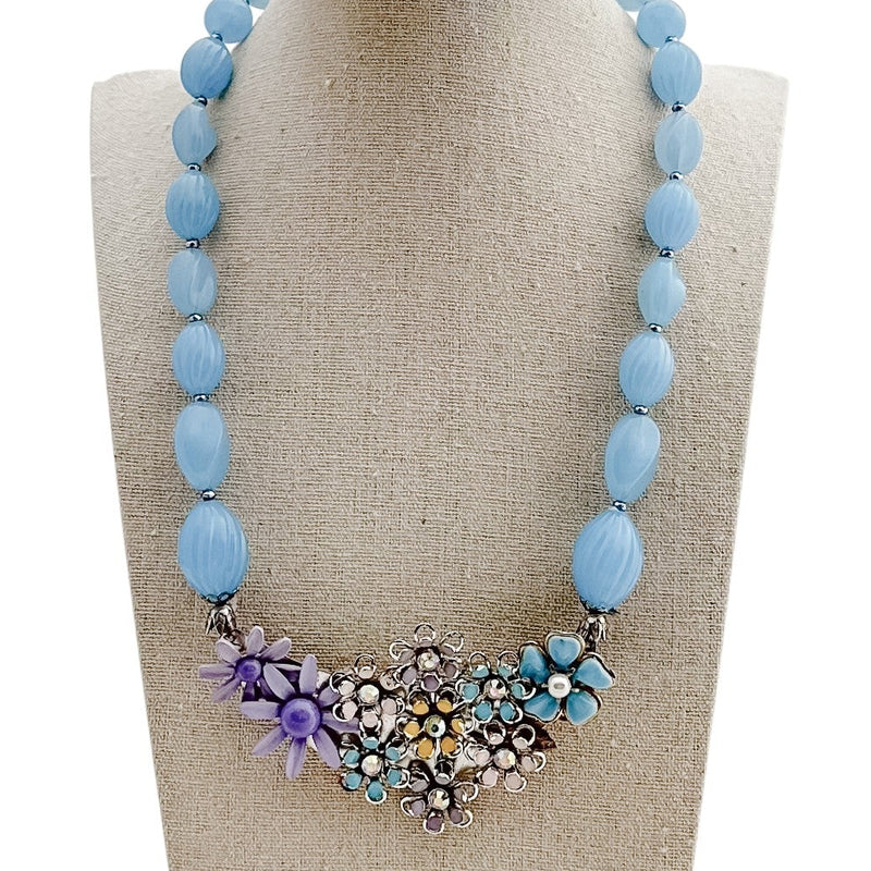 Spring Garden Collage Necklace