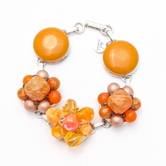 Peachy Keen Vintage Cluster Bracelet
