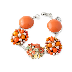 bel monili orange cluster bracelet