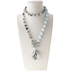 bel monili aquamarine gemstone necklace