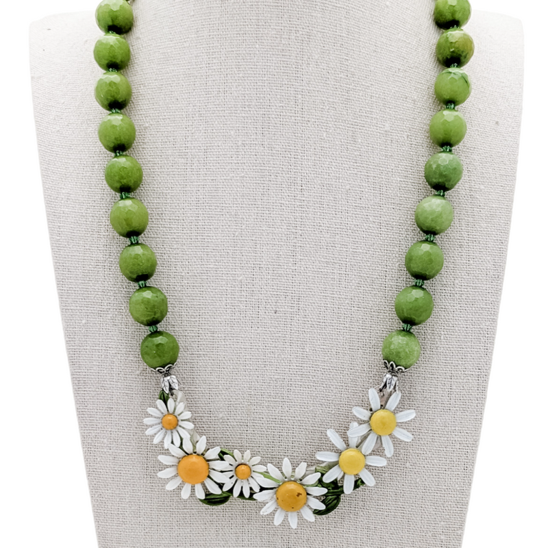 bel monili green daisy necklace
