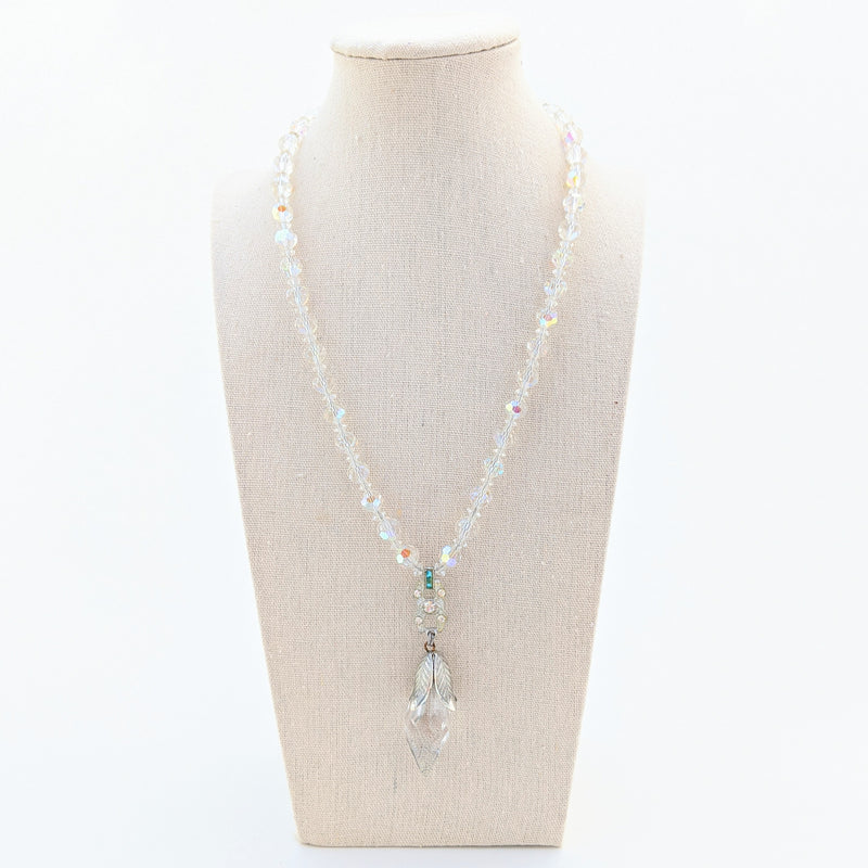 Vintage Crystal Pendant Necklace