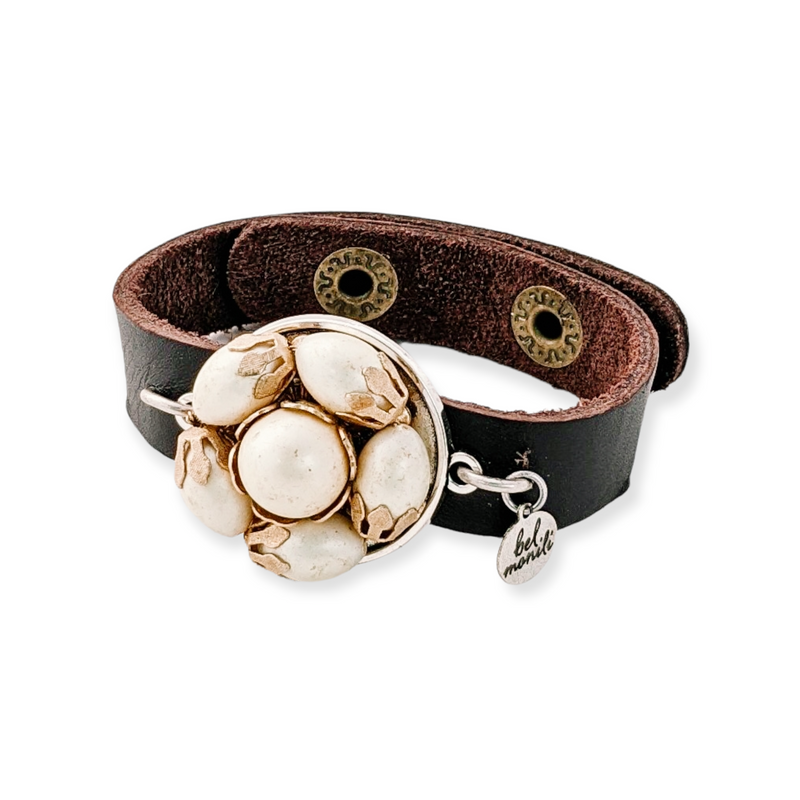 bel monili pearl vintage cuff bracelet