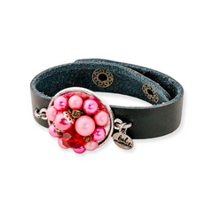 bel monili rose pink bauble cuff bracelet