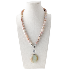 sunstone beaded necklace