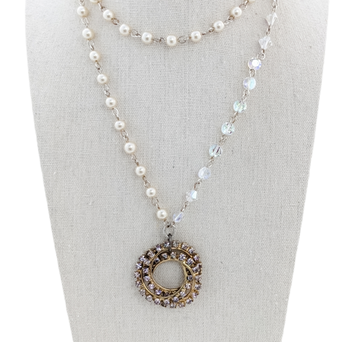 Long Pearl Bauble Detail Necklace