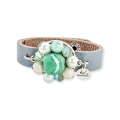 bel monili mint green vintage bauble cuff bracelet
