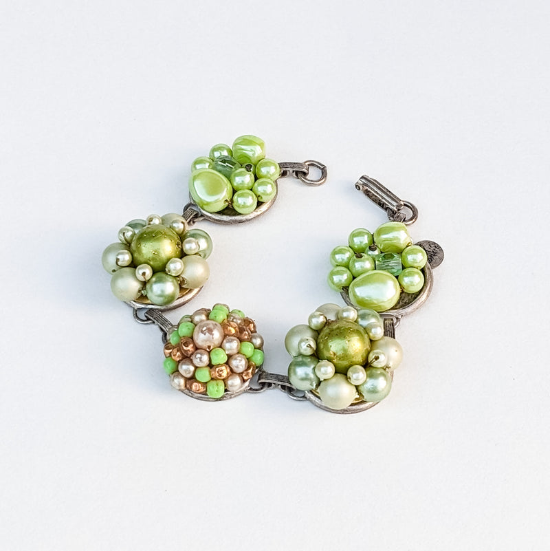 Vintage Greens Cluster Bracelet