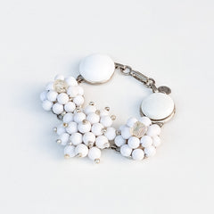 Vintage White Cluster Bracelet