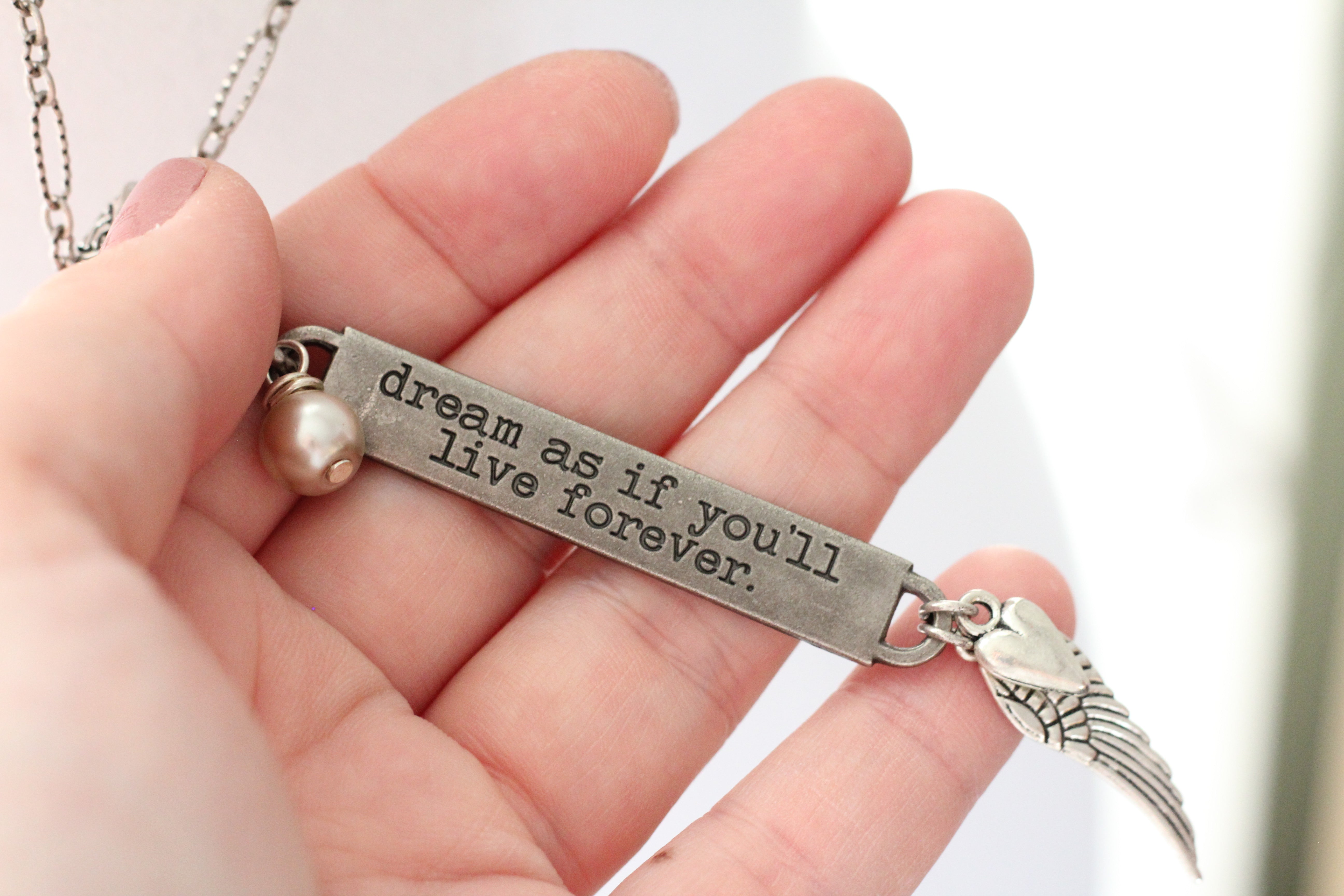 Travel Quote Mountain Charm Necklace – Jen Downey