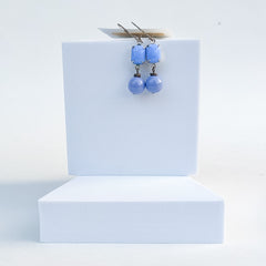 Periwinkle bead earrings