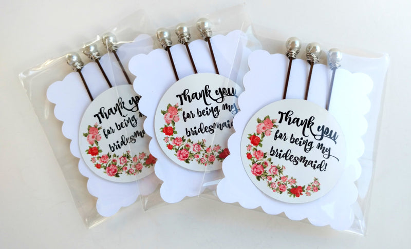 "Thank you for being my bridesmaid" Bobby Pin Set - bel monili, Pittsburgh PA, country living fair, vintage market days