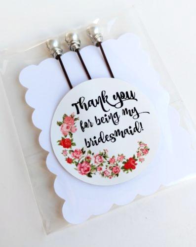 "Thank you for being my bridesmaid" Bobby Pin Set - bel monili, Pittsburgh PA, country living fair, vintage market days