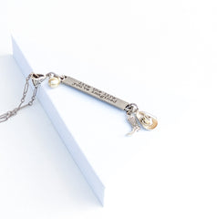 Inspirational Quote Necklace- Live the Life 3