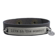 Inspirational Quote Leather Cuff Bracelet